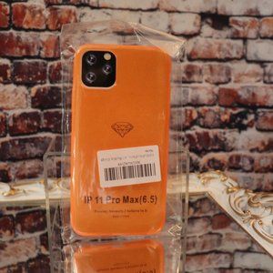 Clear Orange with Glitter flexible TPU phone Cover iPhone 11 PRO MAX *New*